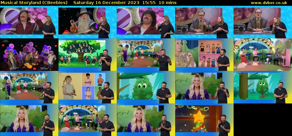 Musical Storyland (CBeebies) Saturday 16 December 2023 15:55 - 16:05