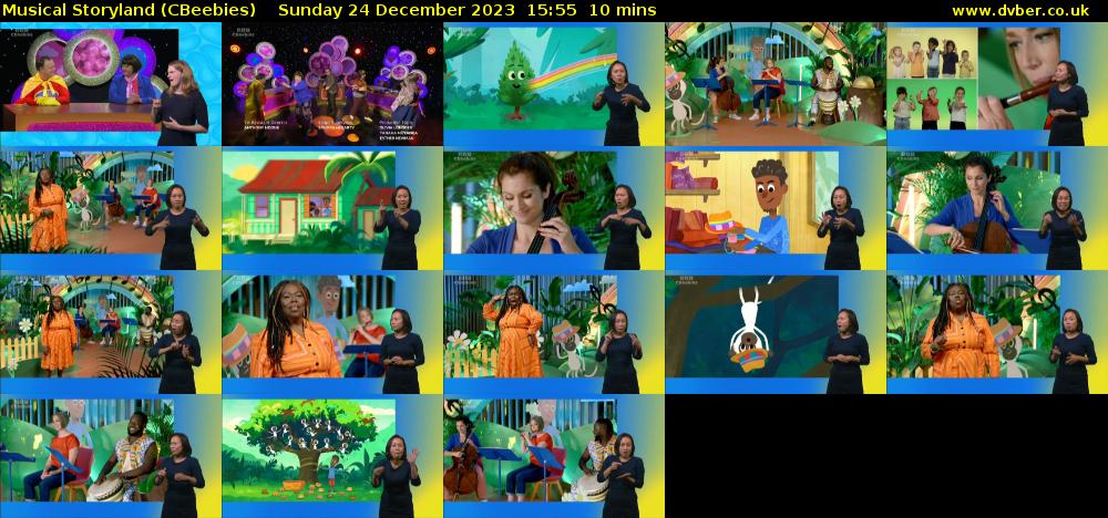 Musical Storyland (CBeebies) Sunday 24 December 2023 15:55 - 16:05