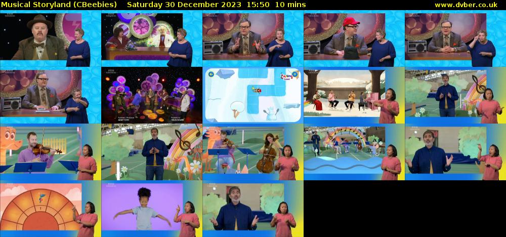 Musical Storyland (CBeebies) Saturday 30 December 2023 15:50 - 16:00