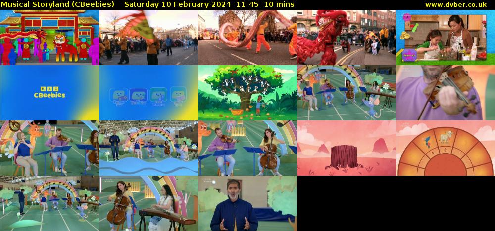 Musical Storyland (CBeebies) Saturday 10 February 2024 11:45 - 11:55