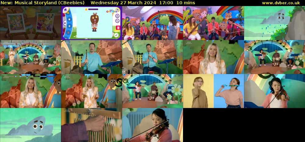 Musical Storyland (CBeebies) Wednesday 27 March 2024 17:00 - 17:10