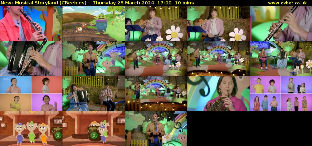 Musical Storyland (CBeebies) Thursday 28 March 2024 17:00 - 17:10