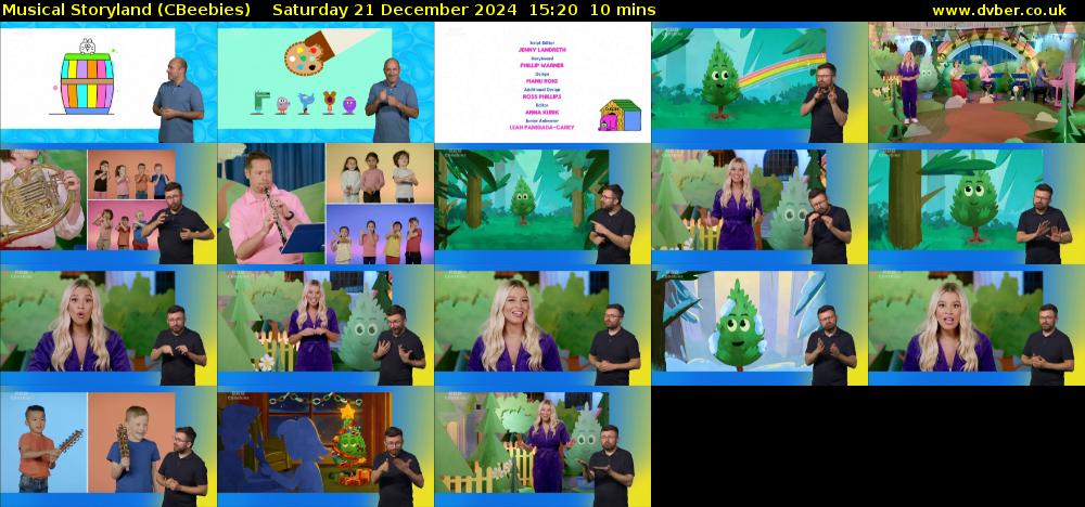 Musical Storyland (CBeebies) Saturday 21 December 2024 15:20 - 15:30