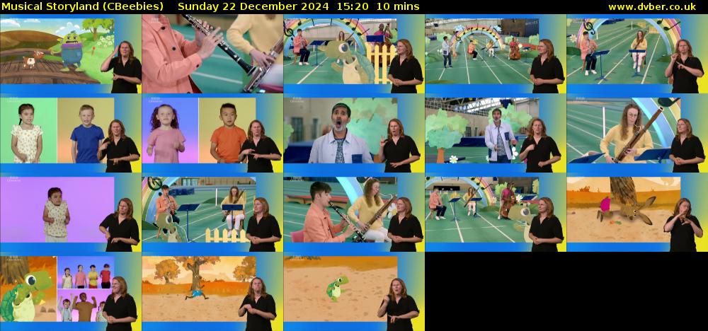 Musical Storyland (CBeebies) Sunday 22 December 2024 15:20 - 15:30