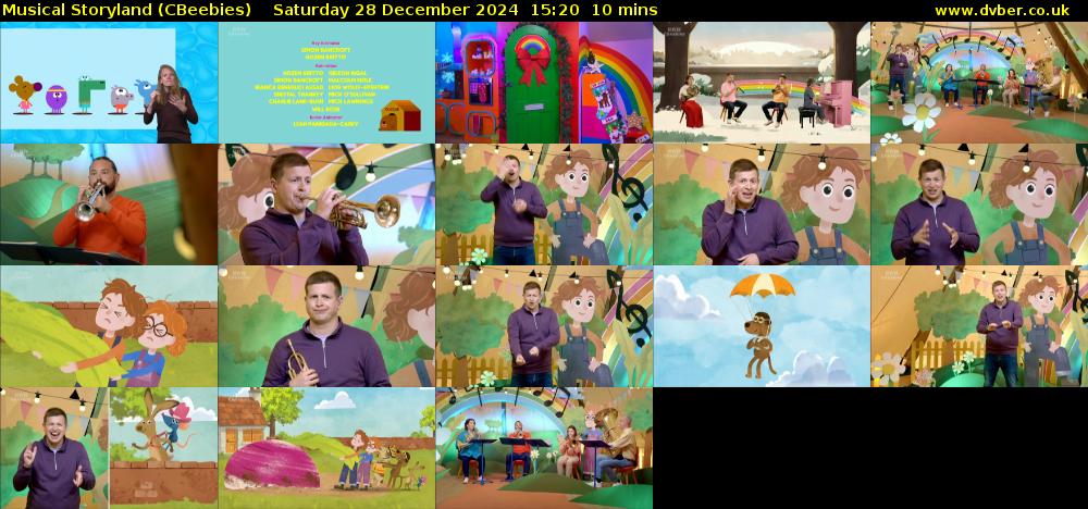 Musical Storyland (CBeebies) Saturday 28 December 2024 15:20 - 15:30