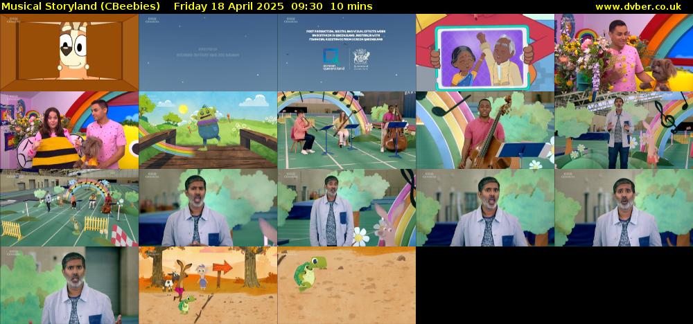 Musical Storyland (CBeebies) Friday 18 April 2025 09:30 - 09:40
