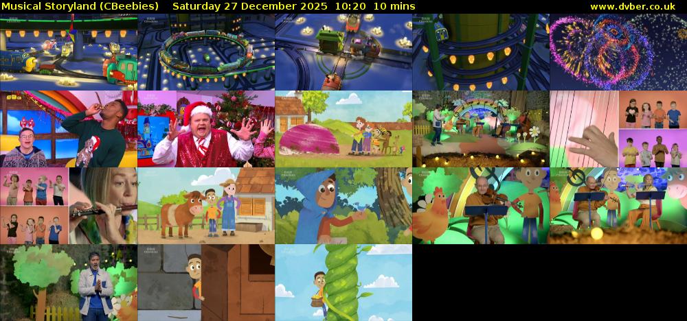 Musical Storyland (CBeebies) Saturday 27 December 2025 10:20 - 10:30