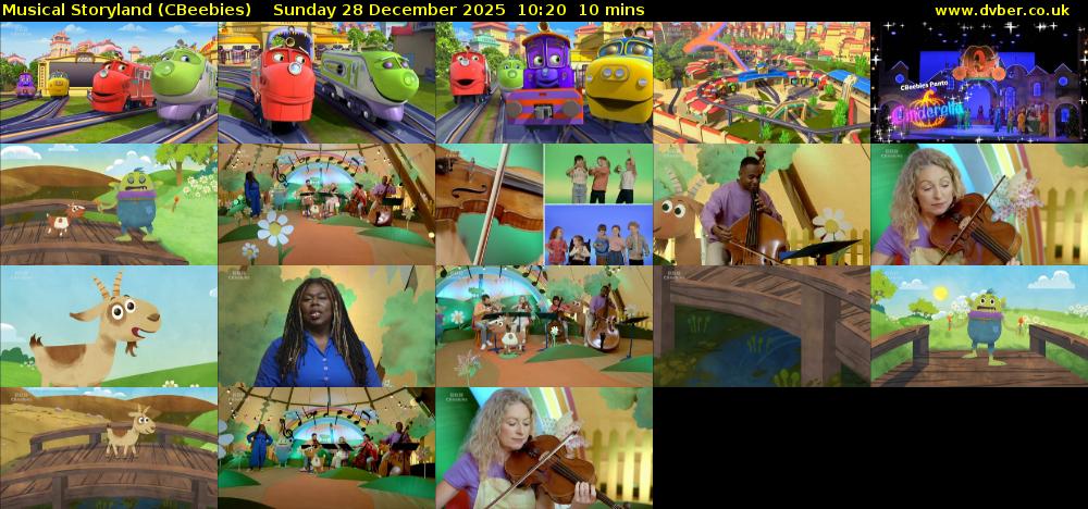 Musical Storyland (CBeebies) Sunday 28 December 2025 10:20 - 10:30