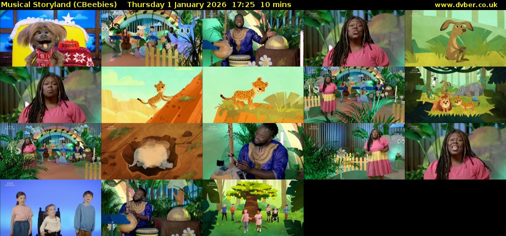 Musical Storyland (CBeebies) Thursday 1 January 2026 17:25 - 17:35