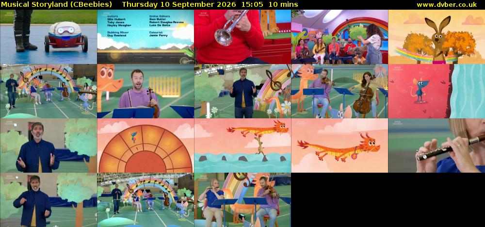 Musical Storyland (CBeebies) Thursday 10 September 2026 15:05 - 15:15