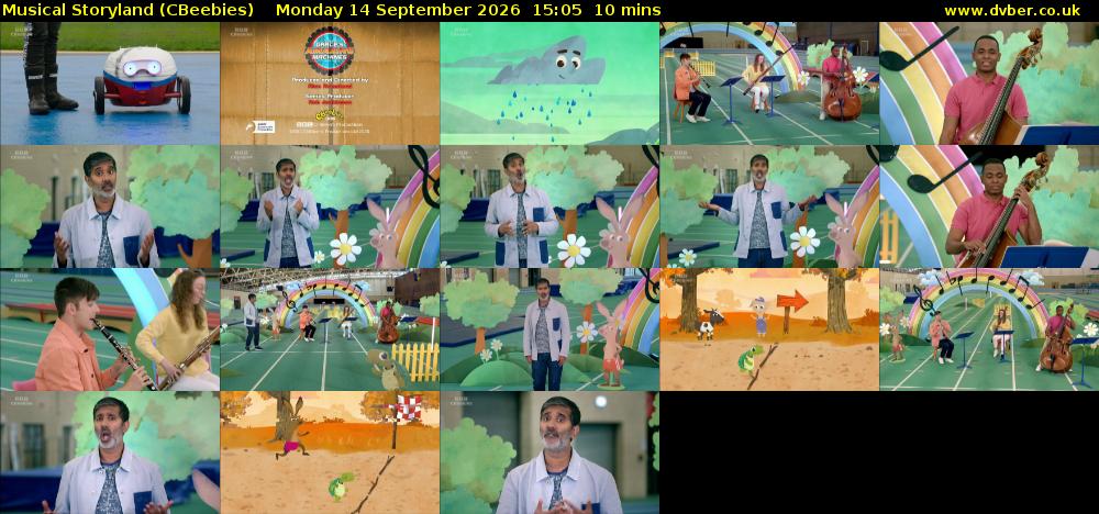 Musical Storyland (CBeebies) Monday 14 September 2026 15:05 - 15:15