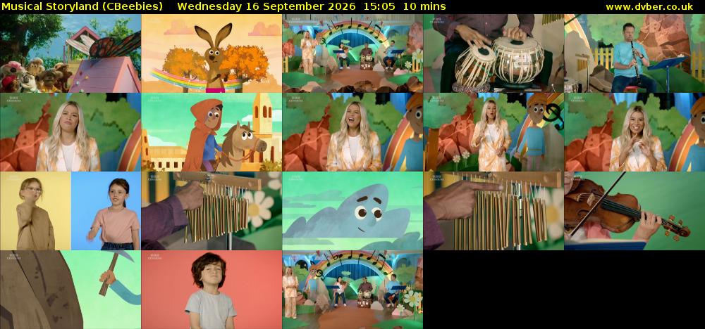 Musical Storyland (CBeebies) Wednesday 16 September 2026 15:05 - 15:15