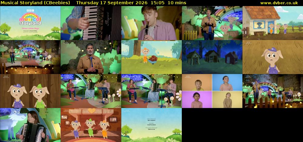 Musical Storyland (CBeebies) Thursday 17 September 2026 15:05 - 15:15