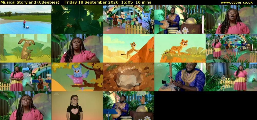 Musical Storyland (CBeebies) Friday 18 September 2026 15:05 - 15:15
