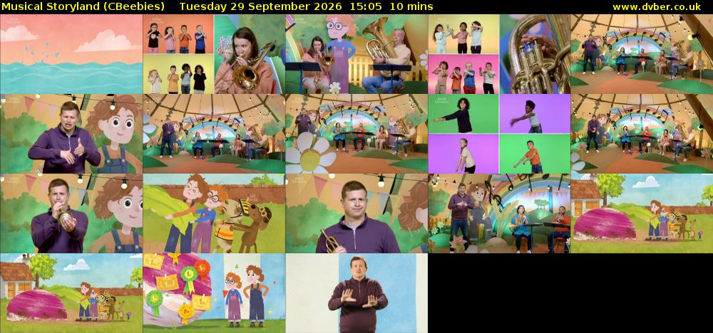 Musical Storyland (CBeebies) Tuesday 29 September 2026 15:05 - 15:15