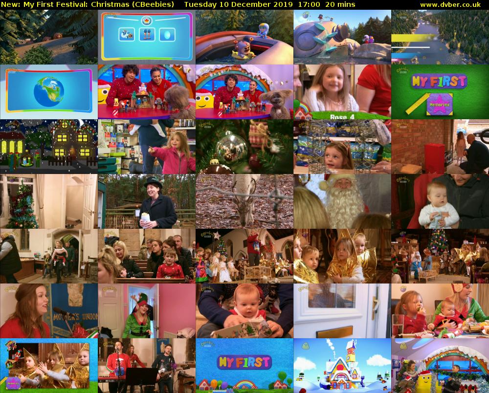 My First Festival: Christmas (CBeebies) Tuesday 10 December 2019 17:00 - 17:20