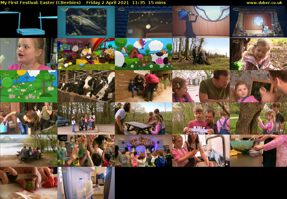 My First Festival: Easter (CBeebies) Friday 2 April 2021 11:35 - 11:50