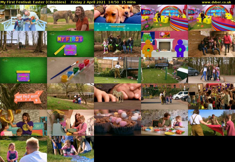 My First Festival: Easter (CBeebies) Friday 2 April 2021 14:50 - 15:05