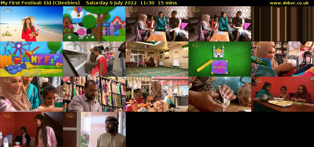 My First Festival: Eid (CBeebies) Saturday 9 July 2022 11:30 - 11:45