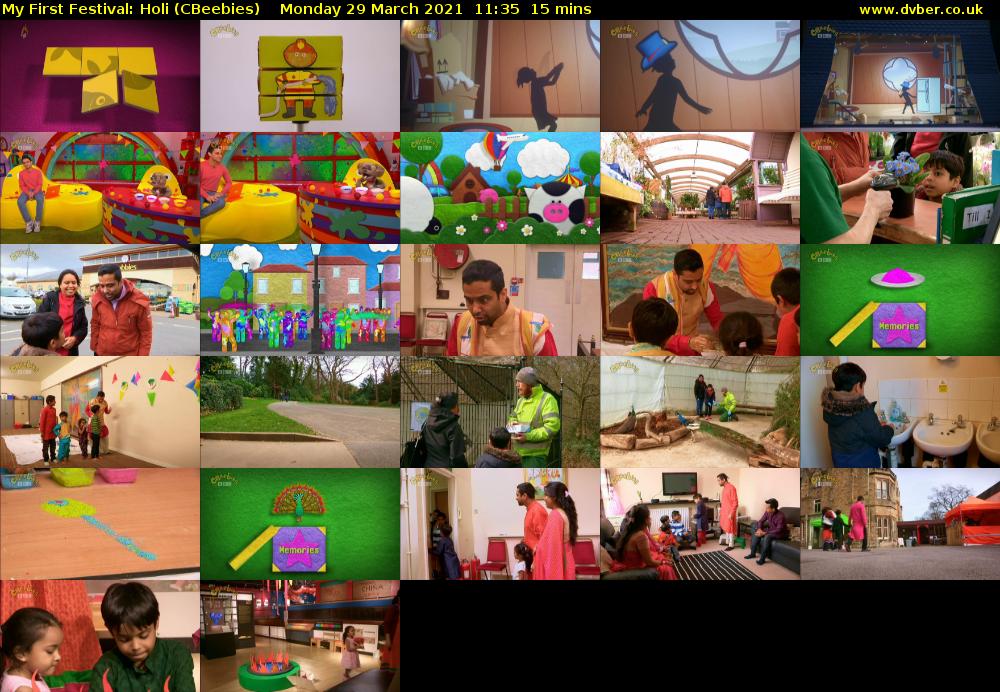 My First Festival: Holi (CBeebies) Monday 29 March 2021 11:35 - 11:50