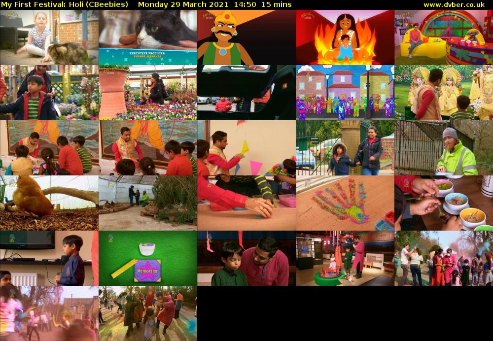 My First Festival: Holi (CBeebies) Monday 29 March 2021 14:50 - 15:05