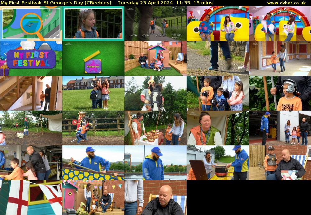 My First Festival: St George's Day (CBeebies) Tuesday 23 April 2024 11:35 - 11:50