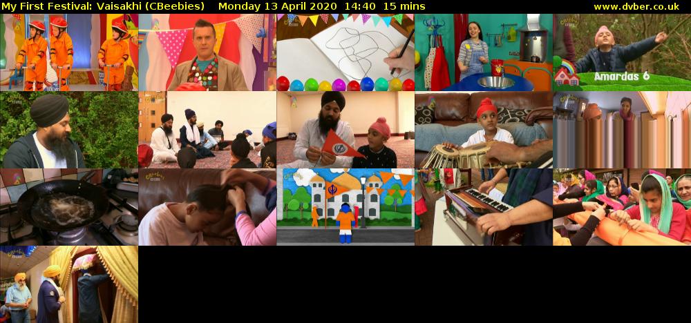 My First Festival: Vaisakhi (CBeebies) Monday 13 April 2020 14:40 - 14:55