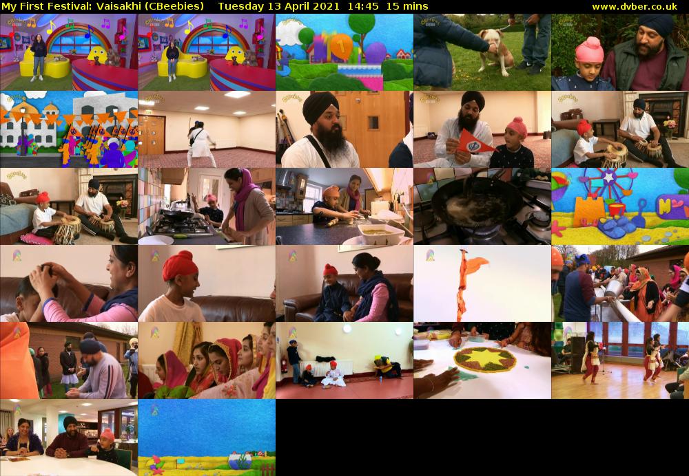 My First Festival: Vaisakhi (CBeebies) Tuesday 13 April 2021 14:45 - 15:00