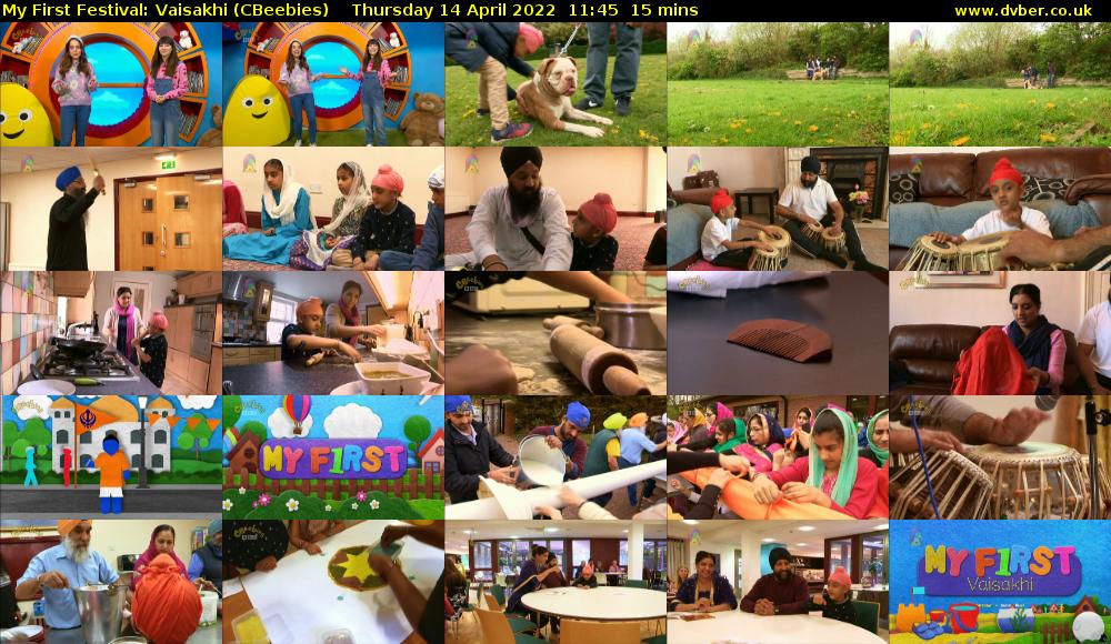 My First Festival: Vaisakhi (CBeebies) Thursday 14 April 2022 11:45 - 12:00