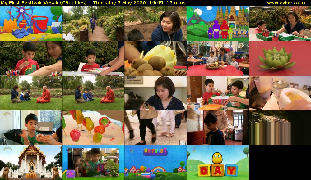 My First Festival: Vesak (CBeebies) Thursday 7 May 2020 14:45 - 15:00