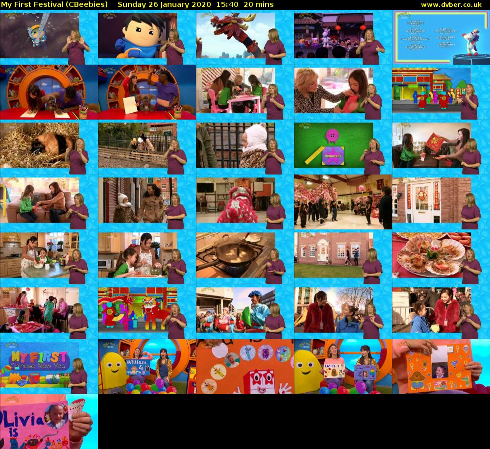 My First Festival (CBeebies) Sunday 26 January 2020 15:40 - 16:00