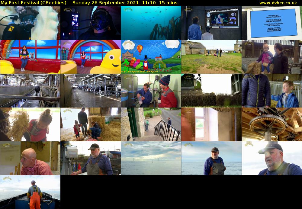 My First Festival (CBeebies) Sunday 26 September 2021 11:10 - 11:25
