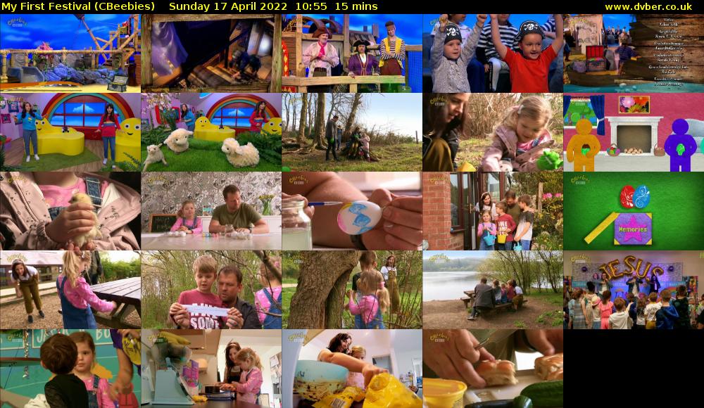 My First Festival (CBeebies) Sunday 17 April 2022 10:55 - 11:10