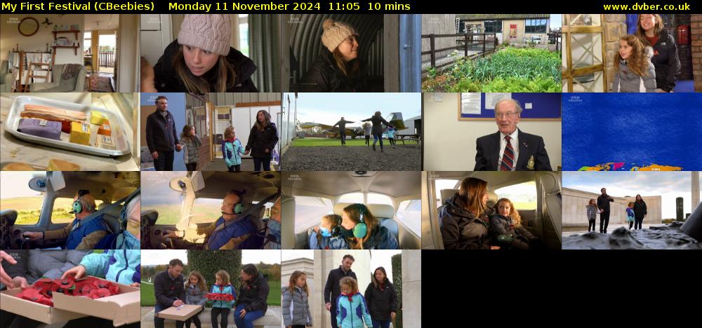 My First Festival (CBeebies) Monday 11 November 2024 11:05 - 11:15