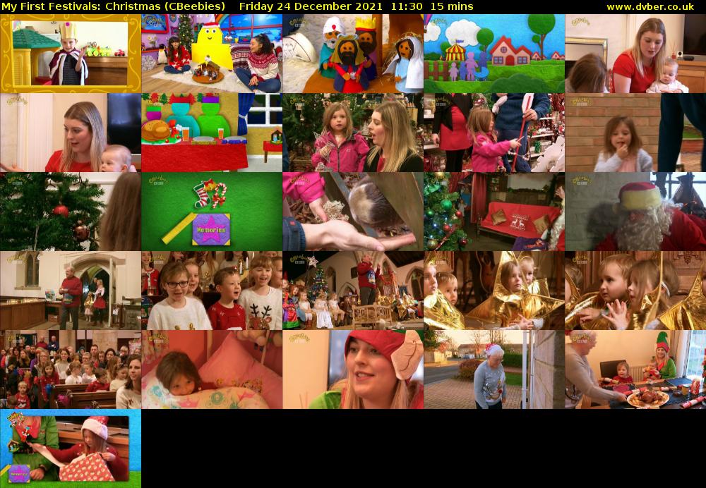 My First Festivals: Christmas (CBeebies) Friday 24 December 2021 11:30 - 11:45