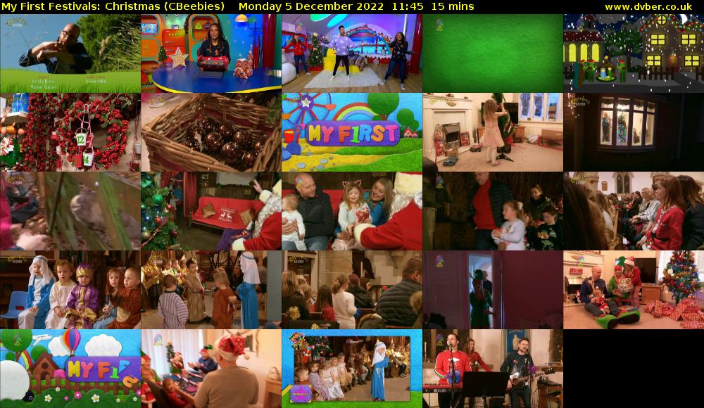 My First Festivals: Christmas (CBeebies) Monday 5 December 2022 11:45 - 12:00