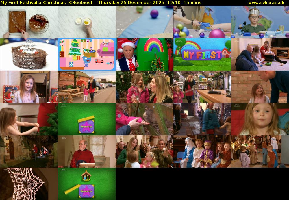 My First Festivals: Christmas (CBeebies) Thursday 25 December 2025 12:10 - 12:25