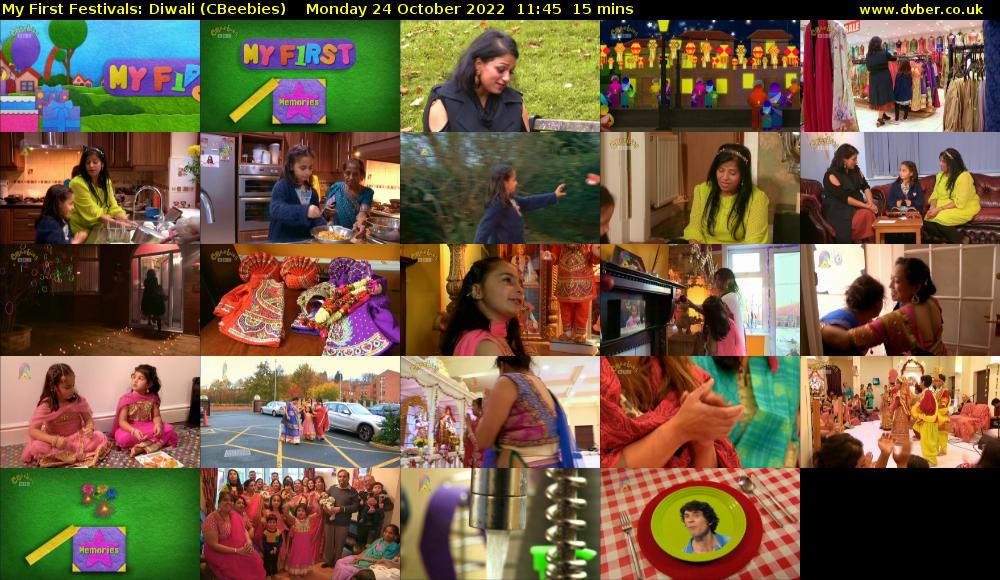 My First Festivals: Diwali (CBeebies) Monday 24 October 2022 11:45 - 12:00