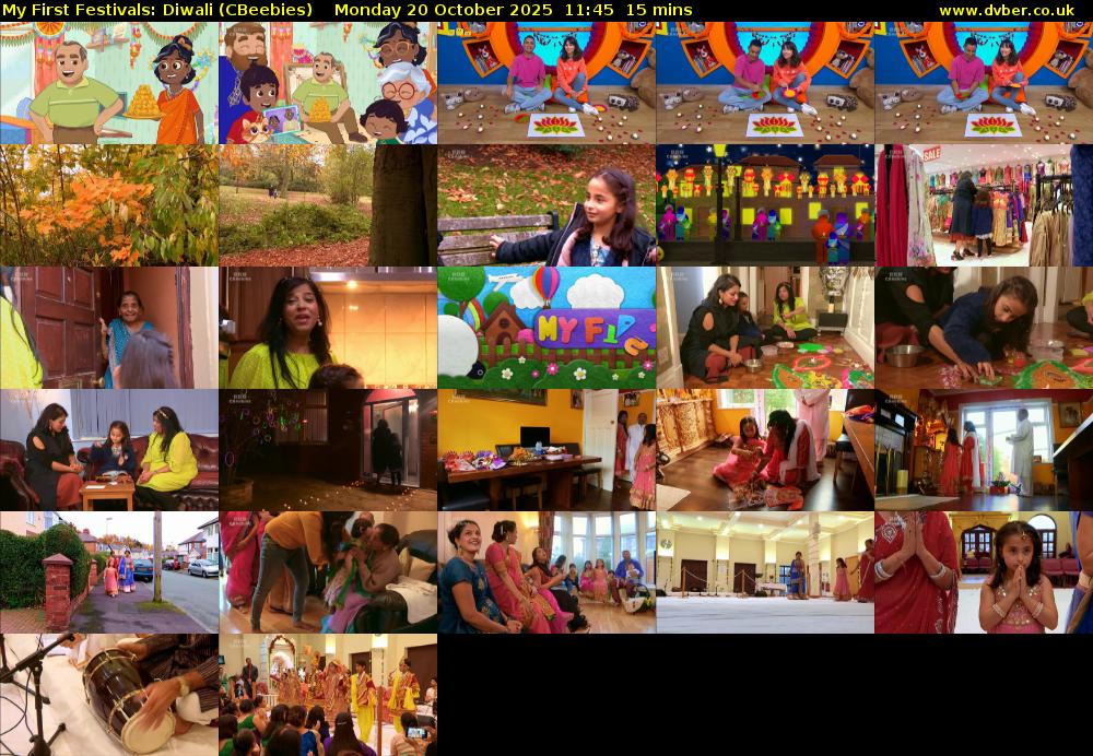 My First Festivals: Diwali (CBeebies) Monday 20 October 2025 11:45 - 12:00