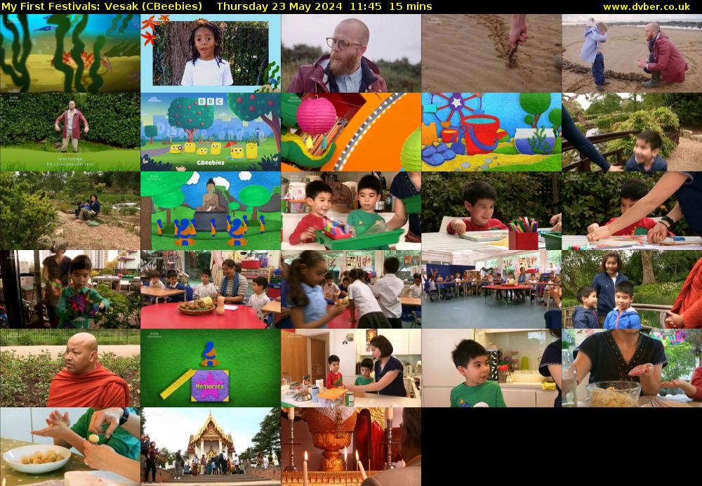 My First Festivals: Vesak (CBeebies) Thursday 23 May 2024 11:45 - 12:00