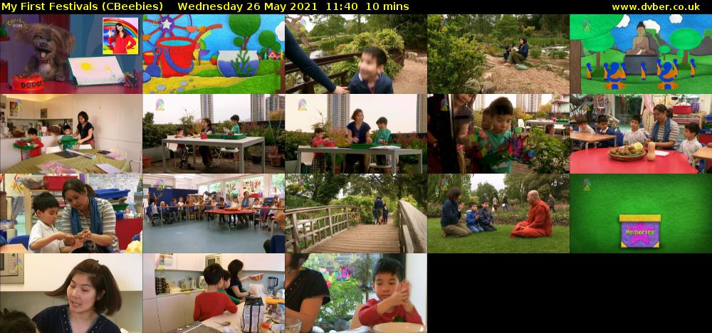 My First Festivals (CBeebies) Wednesday 26 May 2021 11:40 - 11:50