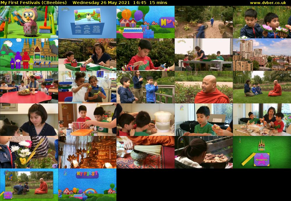 My First Festivals (CBeebies) Wednesday 26 May 2021 14:45 - 15:00