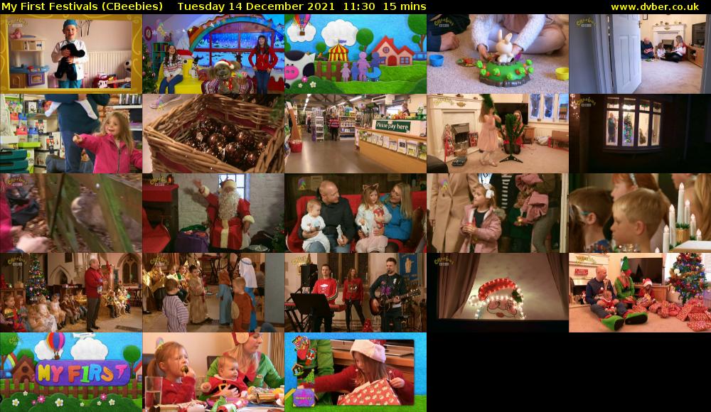 My First Festivals (CBeebies) Tuesday 14 December 2021 11:30 - 11:45