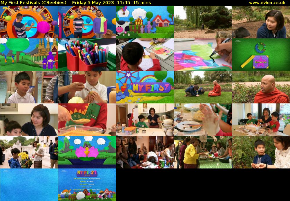My First Festivals (CBeebies) Friday 5 May 2023 11:45 - 12:00