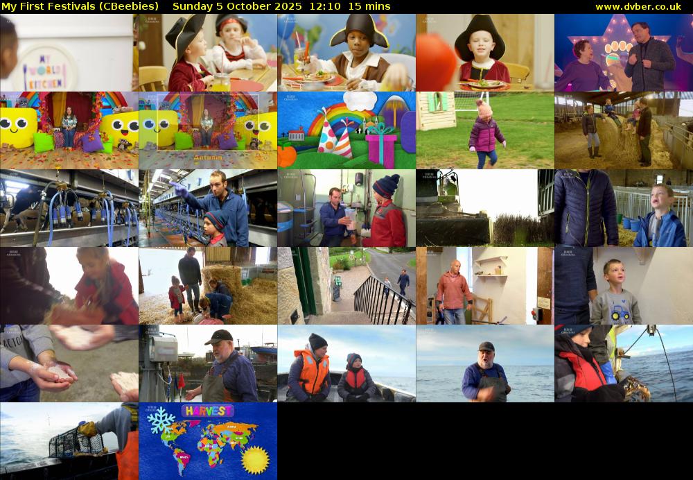 My First Festivals (CBeebies) Sunday 5 October 2025 12:10 - 12:25