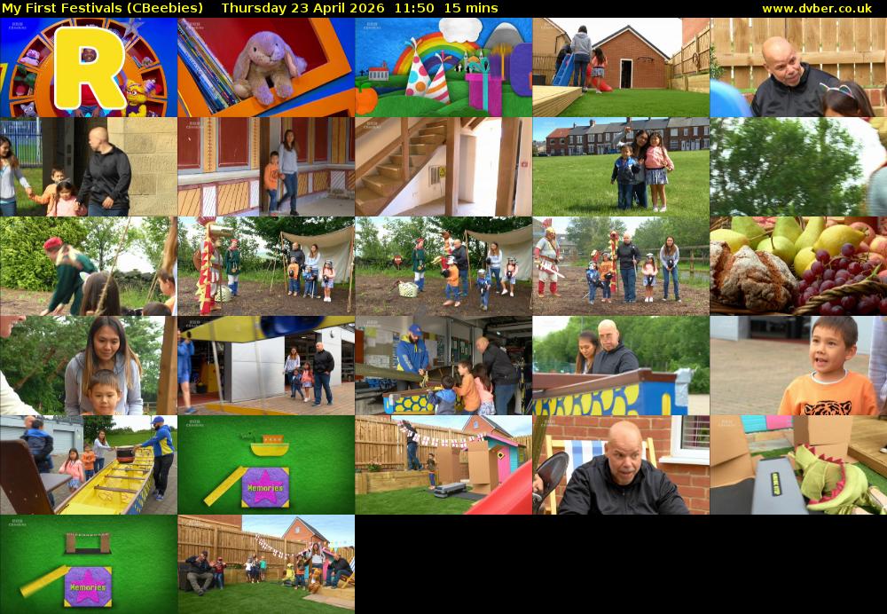 My First Festivals (CBeebies) Thursday 23 April 2026 11:50 - 12:05