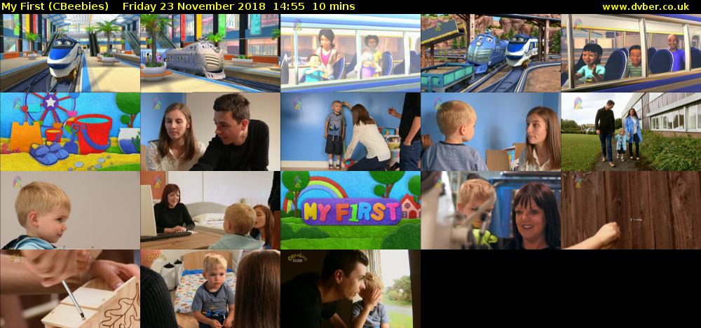 My First (CBeebies) Friday 23 November 2018 14:55 - 15:05