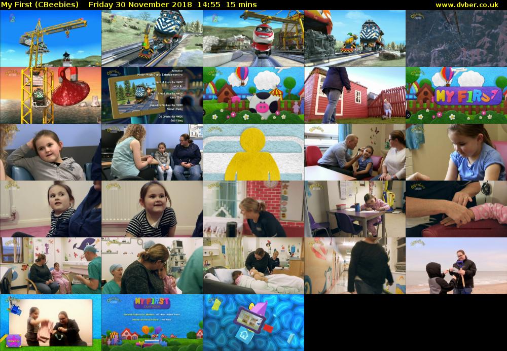 My First (CBeebies) Friday 30 November 2018 14:55 - 15:10