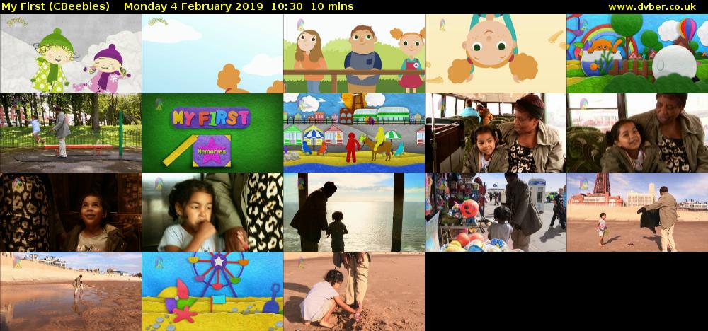 My First (CBeebies) Monday 4 February 2019 10:30 - 10:40