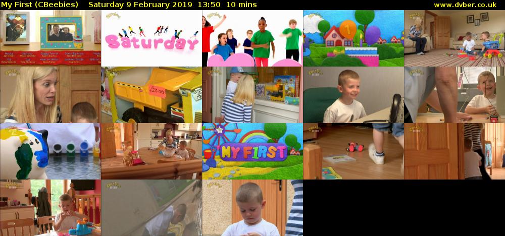 My First (CBeebies) Saturday 9 February 2019 13:50 - 14:00